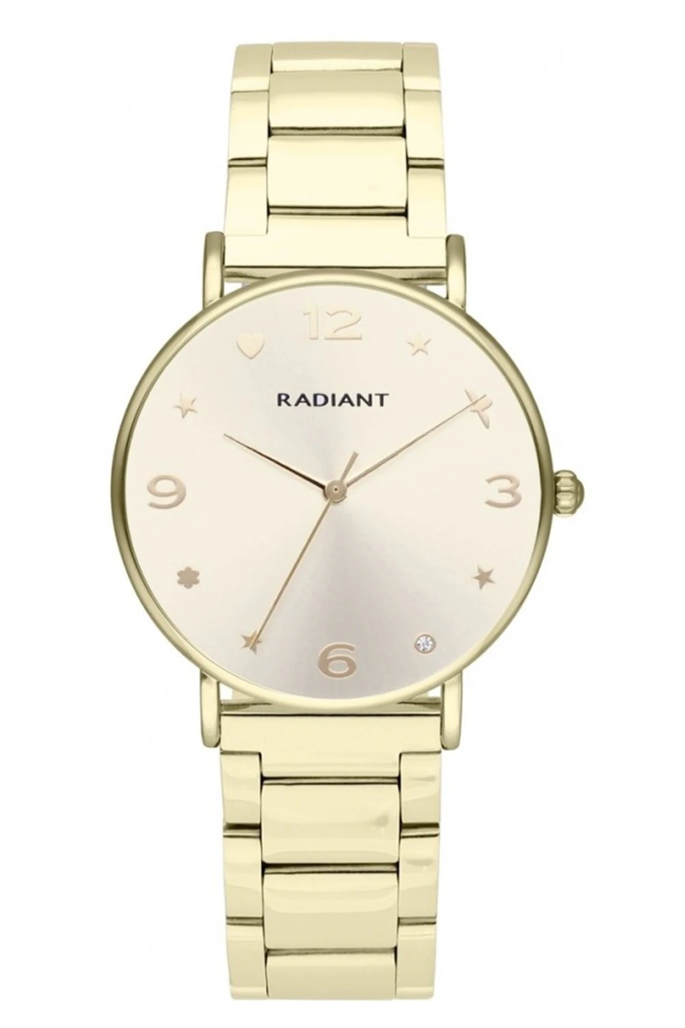 Radiant cozy Women Analog Quartz Watch with Stainless Steel bracelet Gold