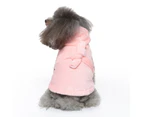 Pet Dog Bath Towel Dog Clothes- L-Pink