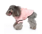 Pet Dog Bath Towel Dog Clothes- L-Pink