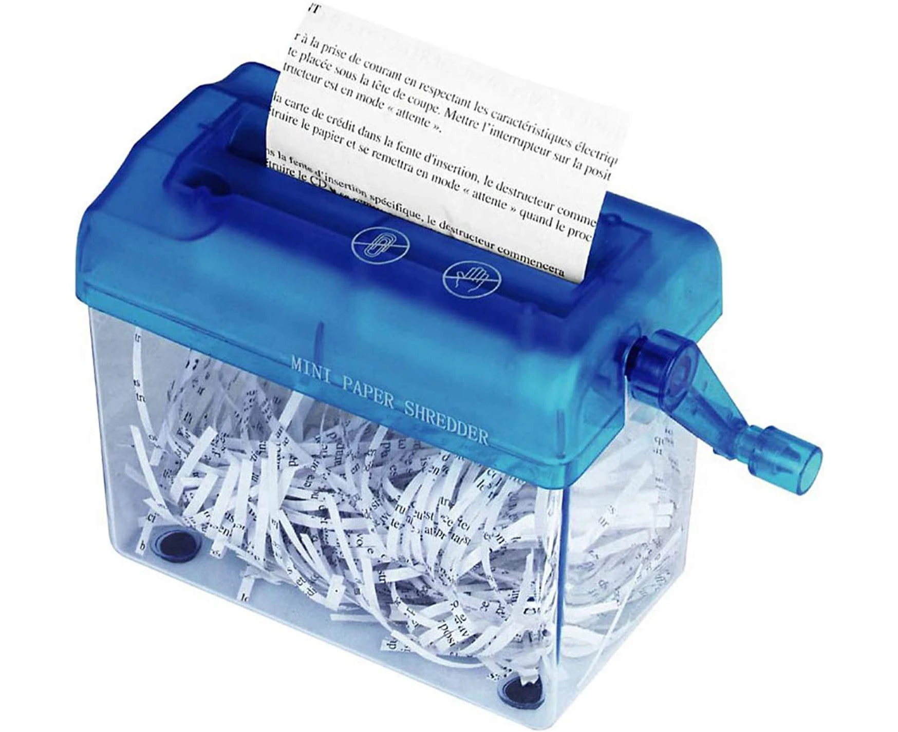 Portable Mini and Shredder Manual Paper Shredder for  Sheets Hand Crank Paper Shredder for Office School Home