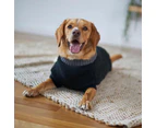 Kazoo Cable Knit Dog Jumper Black Small