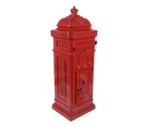 Tower Mail Letter Box Antique Vintage Post Aluminium Stand Wedding Envelop Red