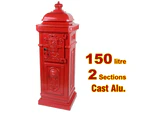 Tower Mail Letter Box Antique Vintage Post Aluminium Stand Wedding Envelop Red