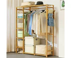 Concise Wooden Clothes Garment Hanging Stand Shoe Rack Display Storage Shelf