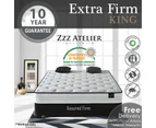 KING Mattress - Super Firm Mattress w/ Extra Firm Pocket Spring + Ultra HD Foam