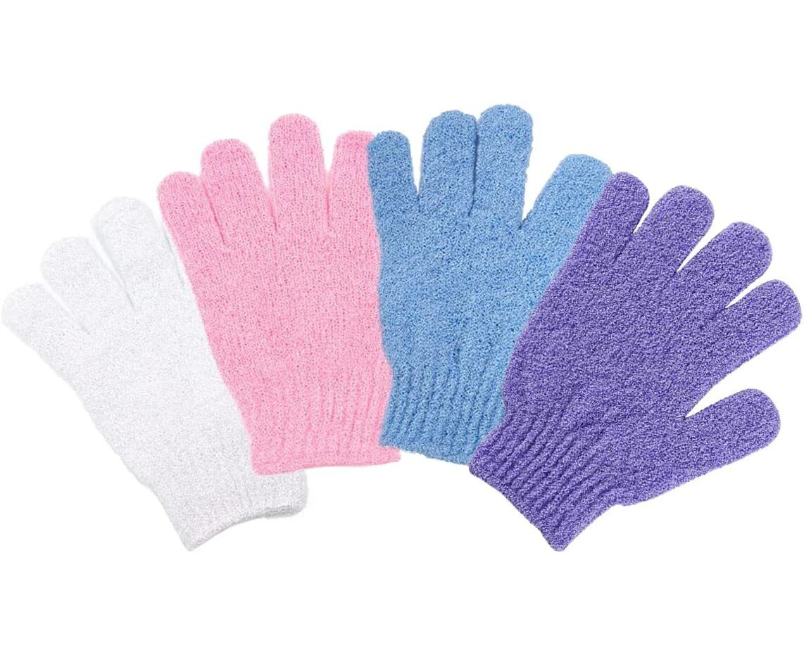 2 Pairs Exfoliating Gloves Refresh Cleanse Massage Smooth Skin Personal Care