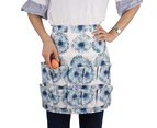 Kitchen Farm Hen Print Two-row Chicken Egg Collecting Gathering Apron Pocket-8#