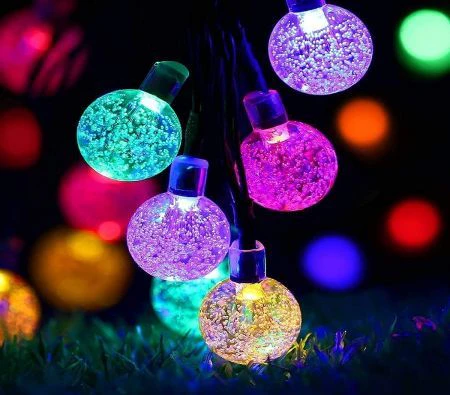 Solar Fairy Lights Outdoor Waterproof, 50LED Solar Garden Lights (Multi-Coloured)