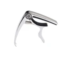 Electric Acoustic Guitar Capo With Bridge Pin Remover Silver