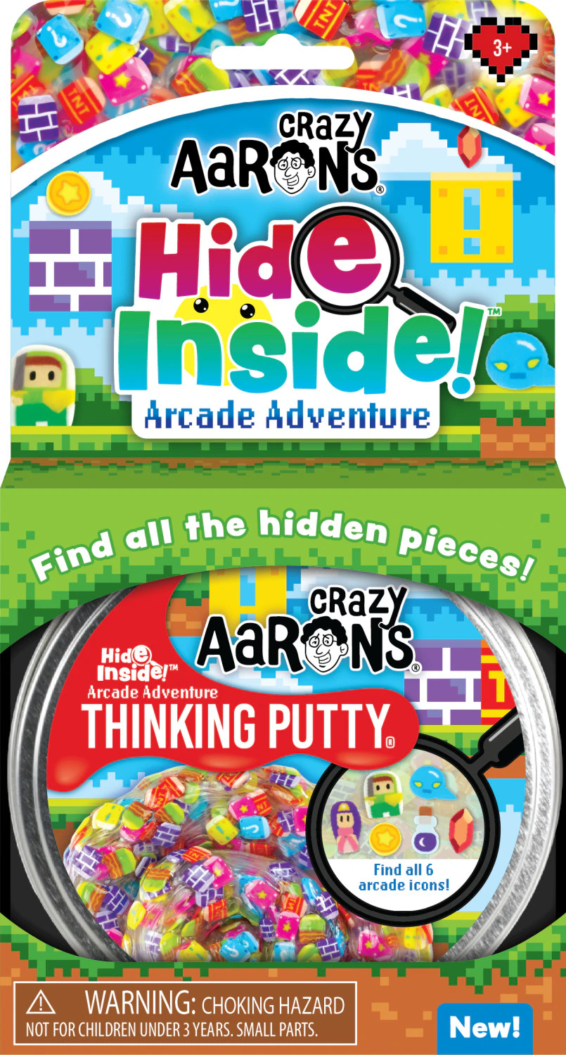 Crazy Aarons Thinking Putty Arcade Adventure Hide Inside Kids Toy 10cm 3y+