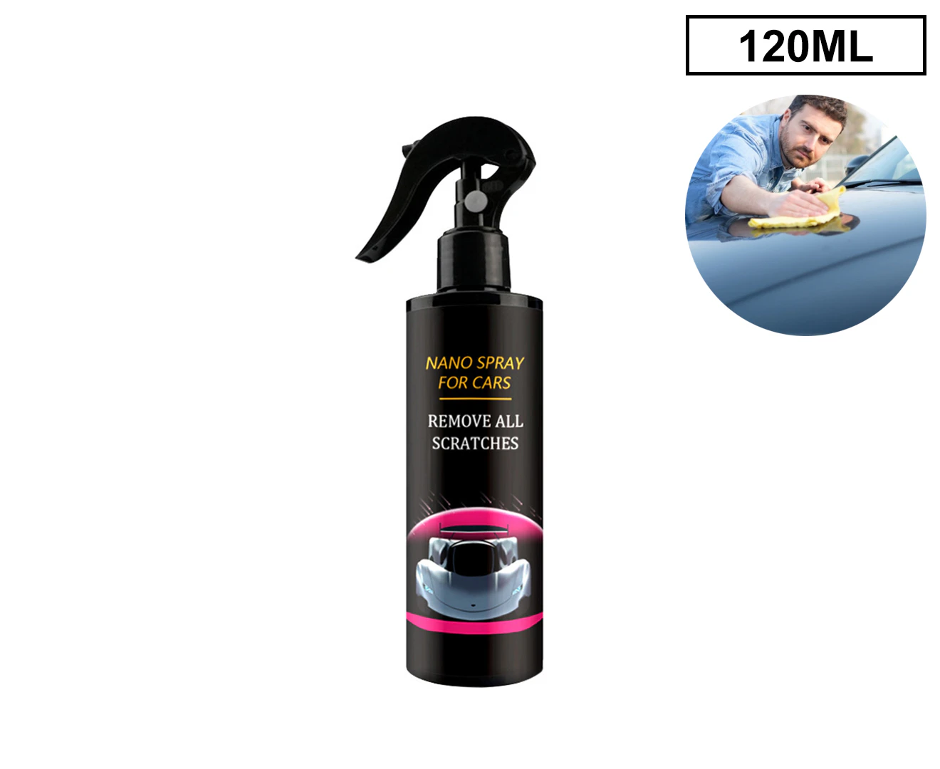 120ML Nano Magic Car Spray Surface Coating Agent Water Repellent Cloth Mark Eraser AU