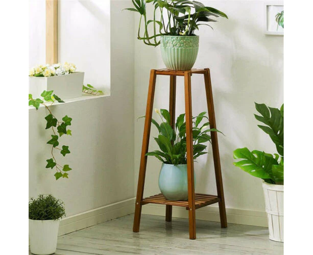 2 Tier Brown Plant Stand 