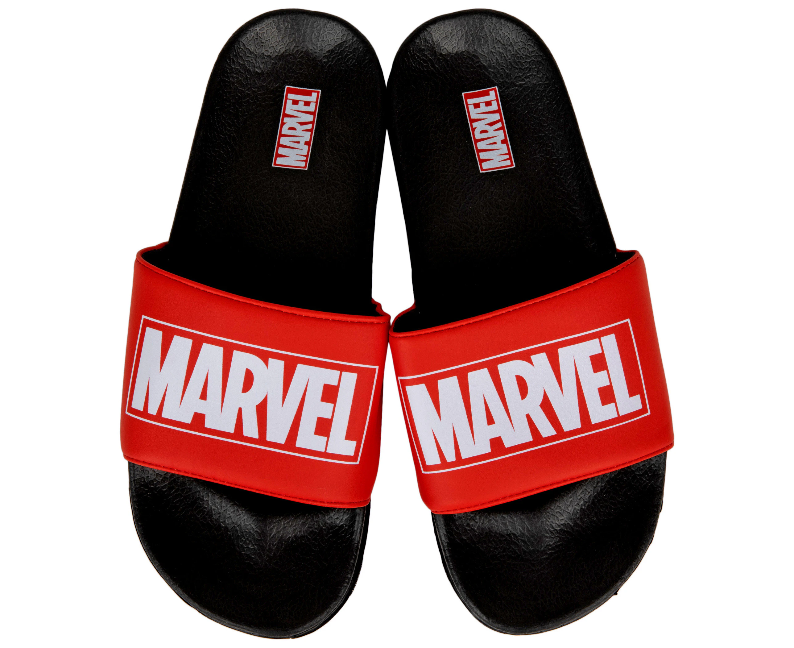 Marvel Comics Title Logo Men's Slide Sandals