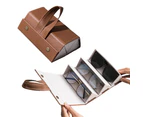 3 Slots Foldable Eyeglasses Organizer Travel Glasses Case Hanging Eyeglass Holder