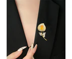 Women's Leaf Brooch Pin Coat Bouquet Party Daily Accessory - Glod