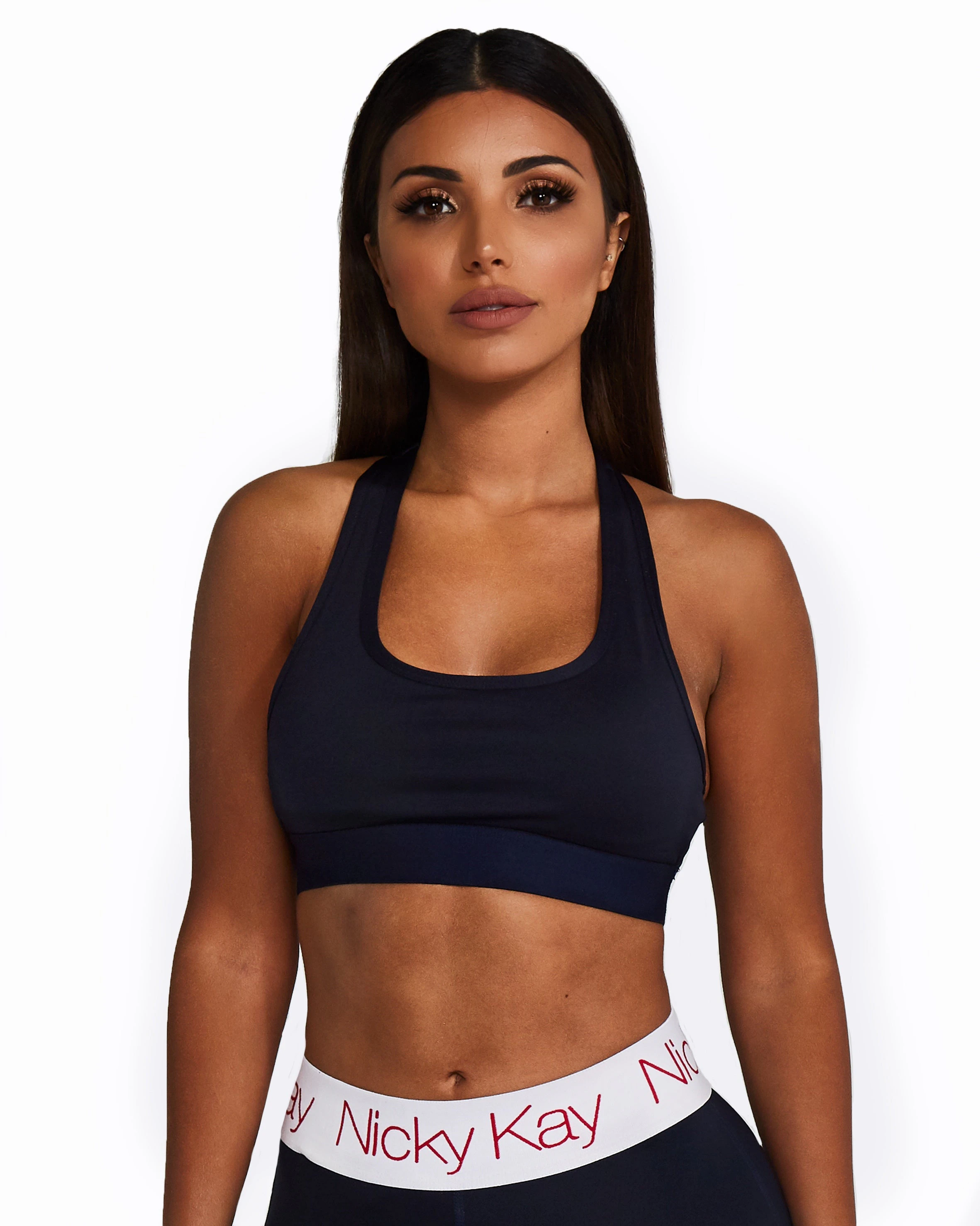 Racerback Crop Top - Navy