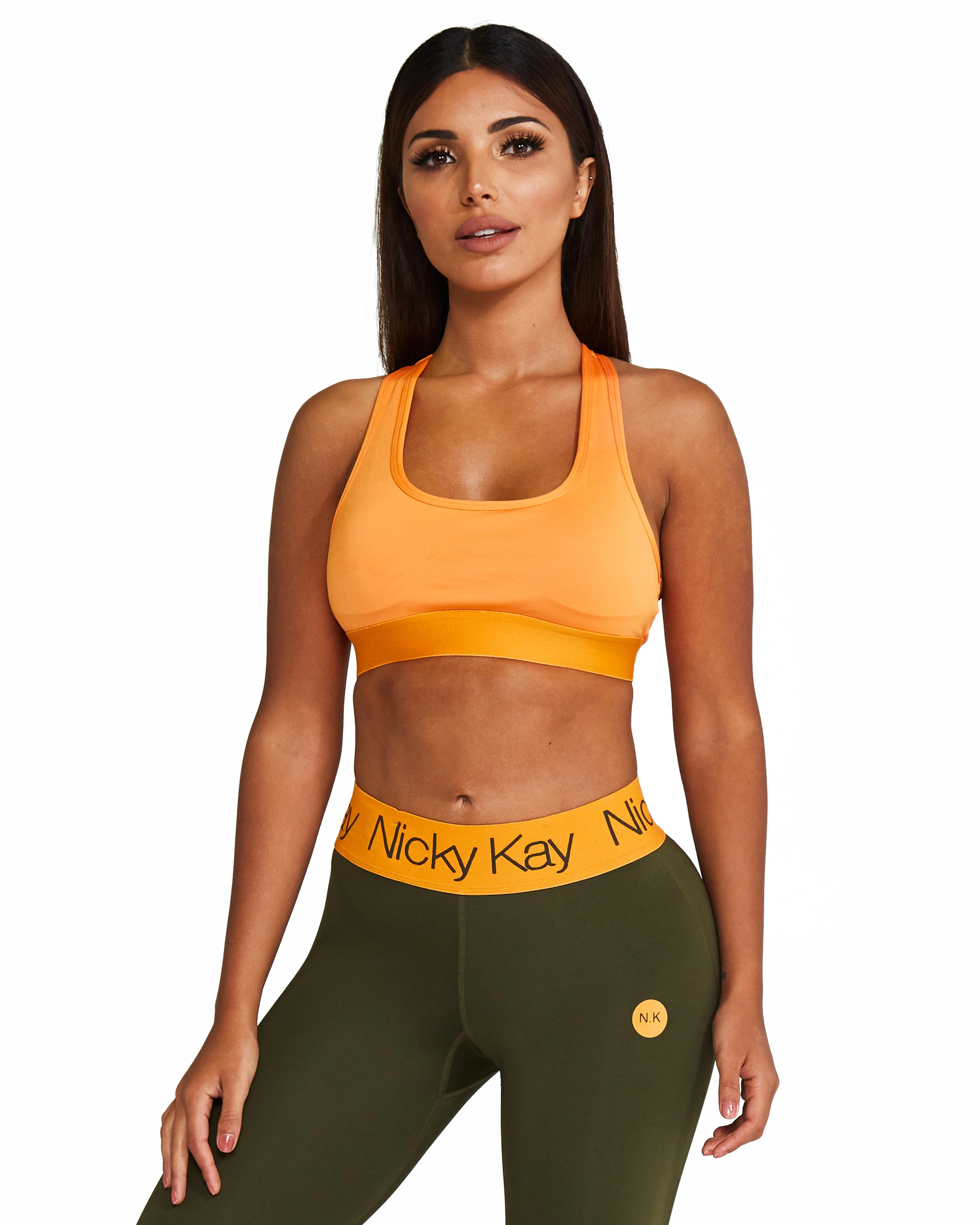 ORANGE RACERBACK CROP TOP