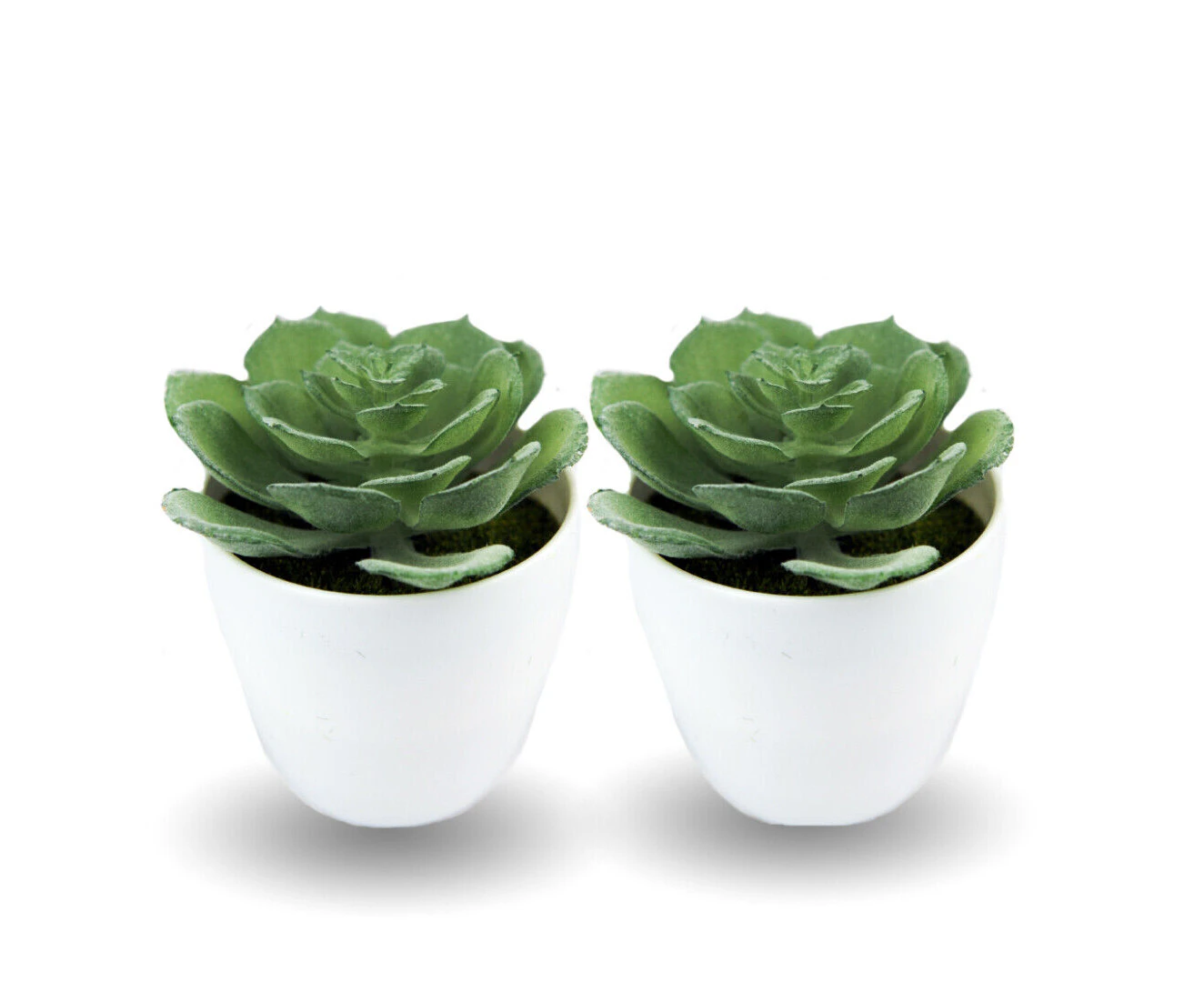 Artificial Succulent Plant 10Cm 2Pc Fake Succulent Plant In Mini Pot Home Décor Office Decoration Bookshelf Desk High Quality Pot