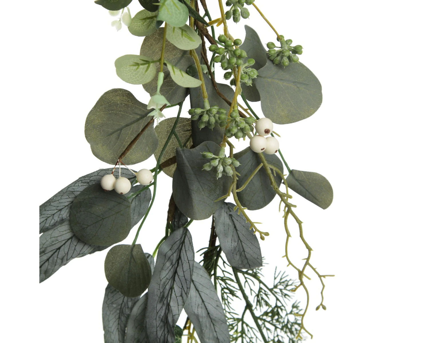 Native Eucalyptus Leaf Christmas Garland with White Berries