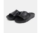 Freeworld Bio Slide Sandals For Men Women Post-Workout Arch Support Recovery Sandals - Black