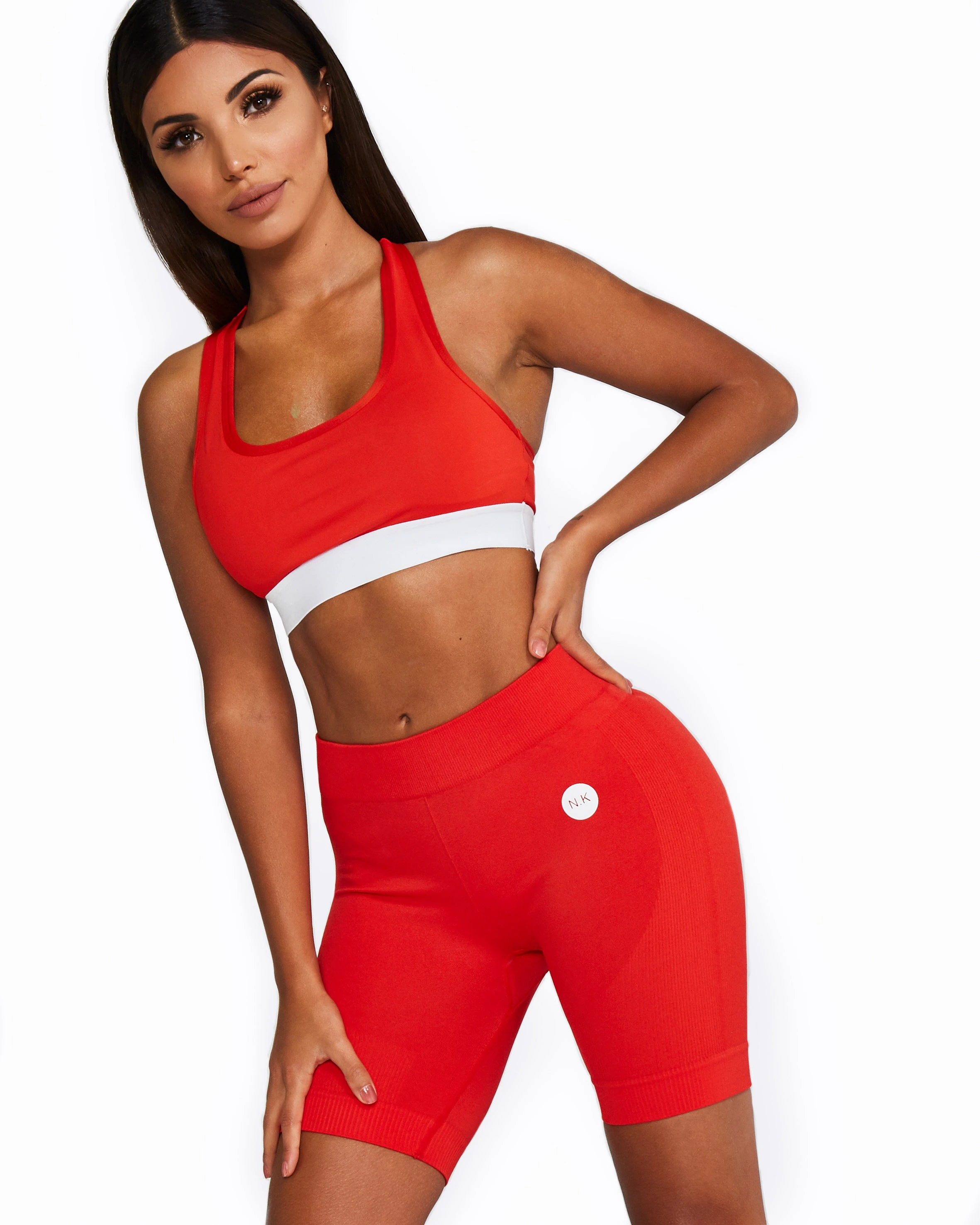 Women's Bike Shorts Seamless Red