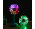Portable Mini Handheld Cooling Fan USB Rechargeable Desk Fan With Colorful LED Nightlight for Dorm Outdoor Household Traveling