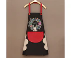 Wipeable Waterproof Oil-Proof Cartoon Wreath Rabbit Kitchen Nail Shop Apron-Coffee