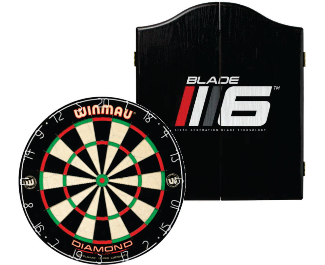 Winmau Diamond Plus Dartboard Set with Blade 6 Cabinet