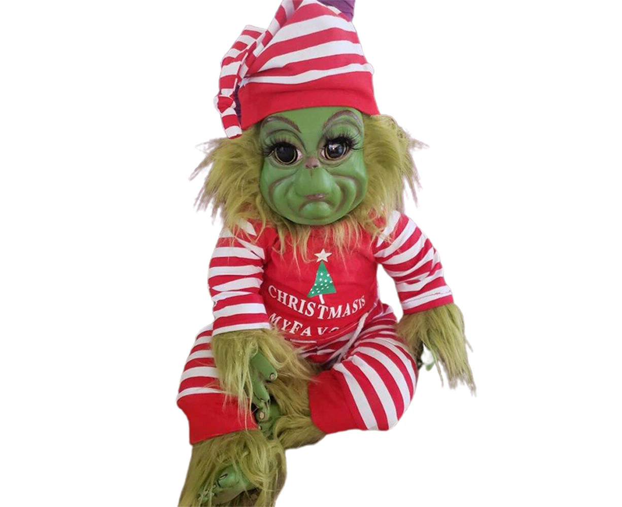 Christmas Grinch Dolls Cute Toy Kids Xmas Gift Home Decor - Striped