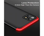 Momax Full Body Hybrid Hard PC 3-in-1 Phone Case for Samsung Galaxy A22 5G-Red