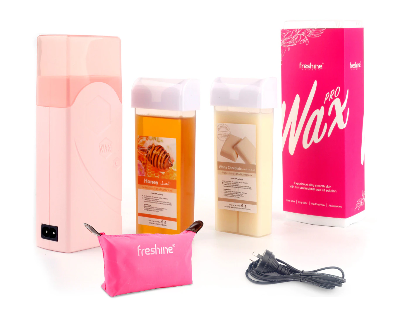 Roll On Waxing Kit Roller Wax Pot Heater (Sydney) 200g Soft Wax Warmer Strip Depilatory Hair Removal Pink