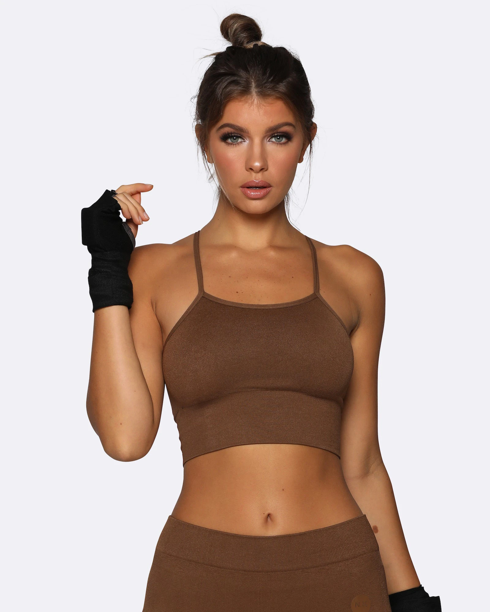 Women's Sports Bra Seamless Brown