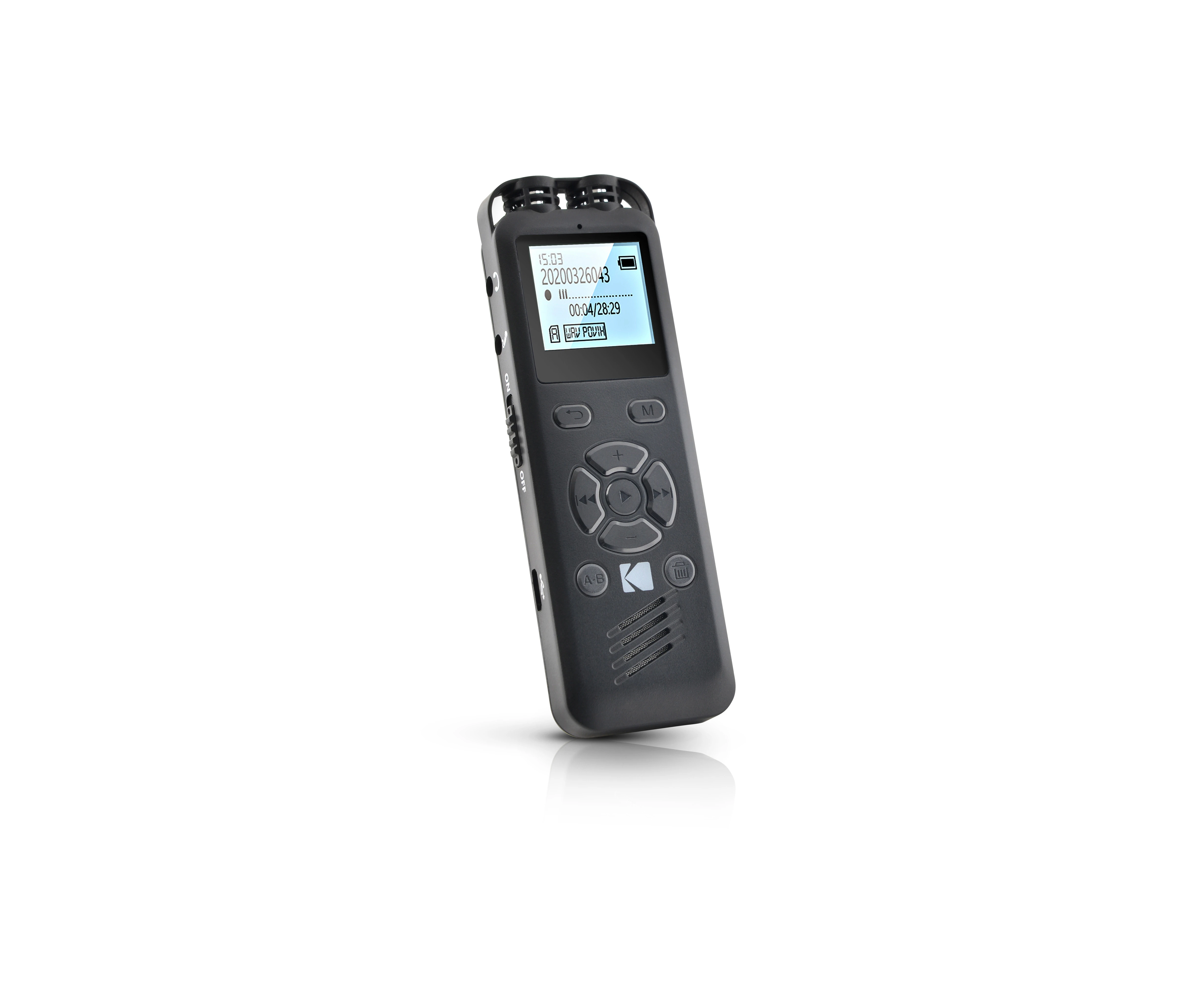 KODAK VRC250 DIGITAL VOICE RECORDER 8GB Memory, VAR Function up to 581 Hours Recording Time