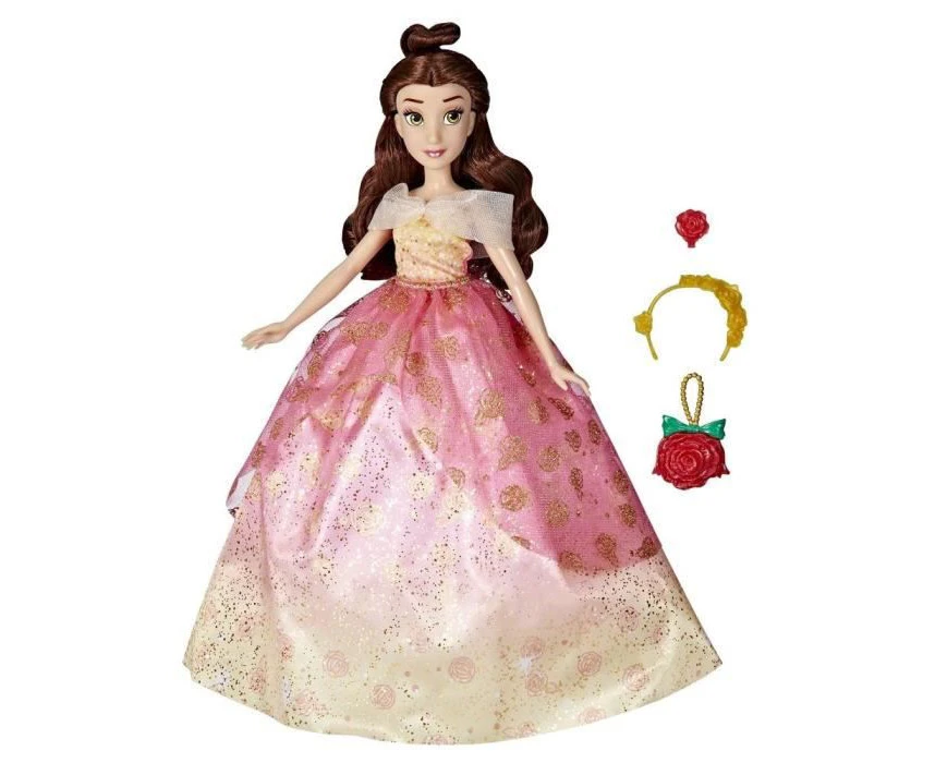 Hasbro Disney Princess Life Doll Mannequin Belle, 10 Combinations of Outfits, from 3 Years, F4625 Multi-Coloured Includes Doll, Dress, 2 Skirts, Tiara, Pin