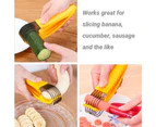 Banana Slicer Stainless Steel Fruit Salad Cutter Kitchen Tools for Cucumber Sausage Banana