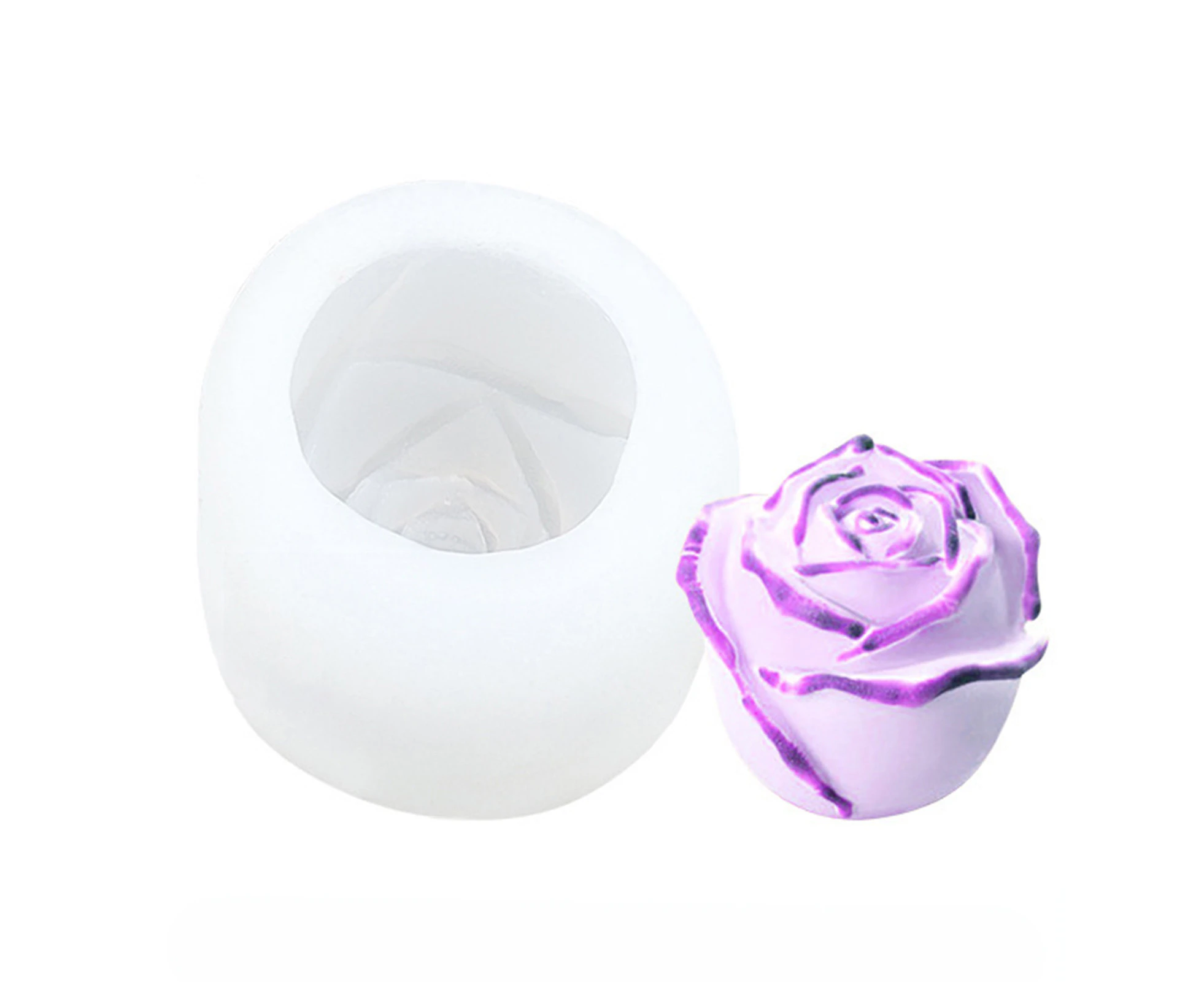 Rose Flower Silicone Mold Fondant Chocolate Cake Ice Cube Jewelry Making Tool-1