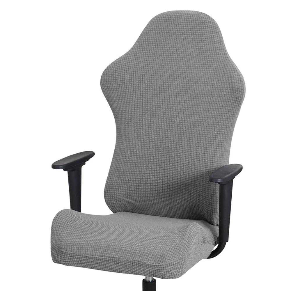 Elastic Gaming Chair Slipcover Anti-dust Stretch Seat Chair Cover Grey