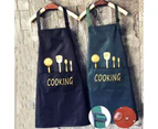 Cutter Fork Print Apron Water Oil Stain Proof Kitchen Cooking Baking Clean Gown-#5