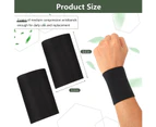 Xceedez 2 Pairs Compression Wrist Sleeve Compression Wrist Brace Wrist Supports Wrist Wraps Elastic Wristbands for Men a
