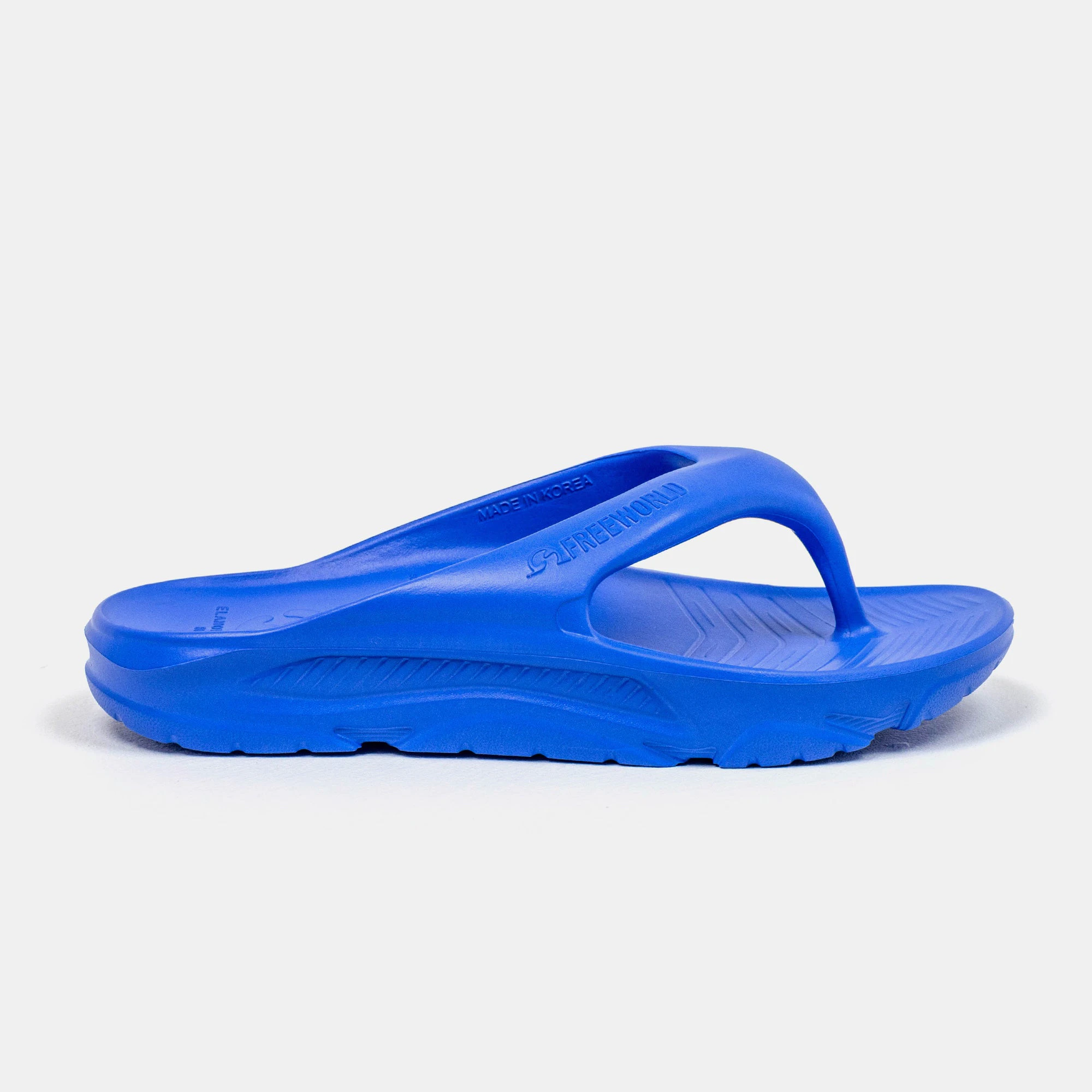 Freeworld Unisex Bio Thongs Arch Support Ultra-Soft Comfort Recovery Sandals - Electric Blue