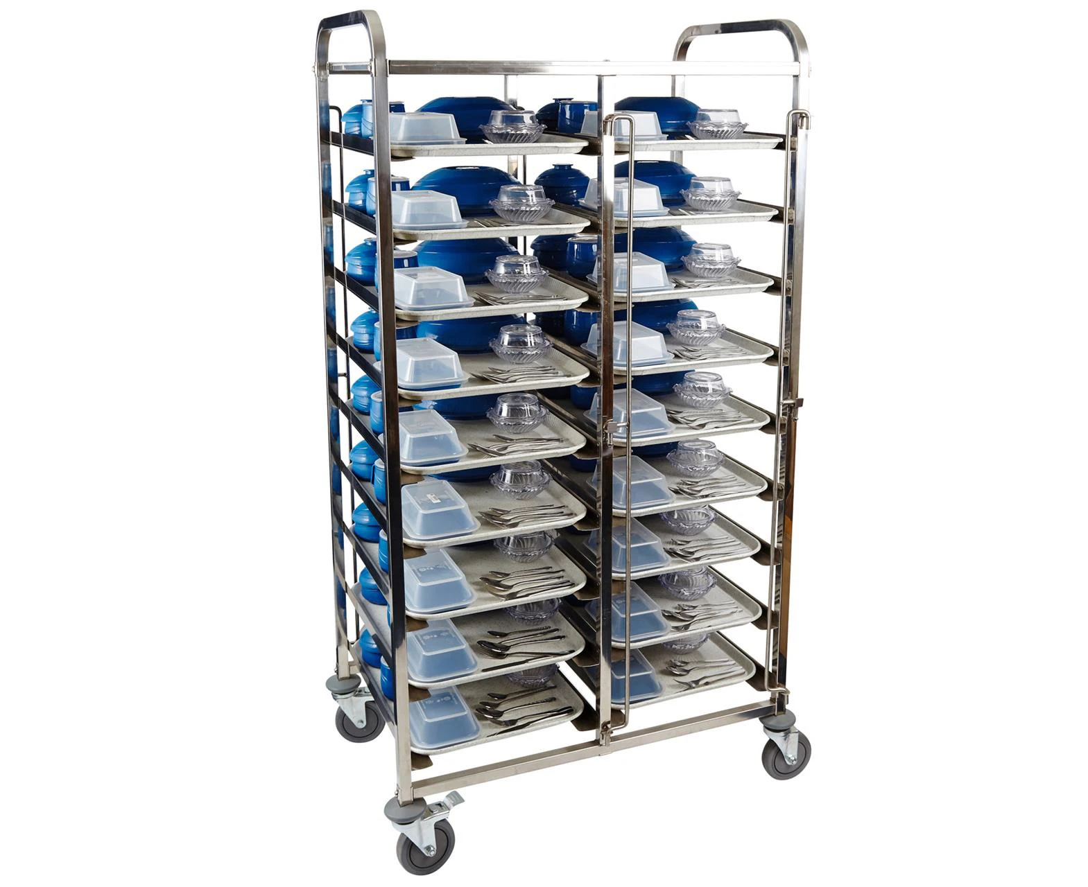 Kh Healthcare Meal Delivery Trolley 9 Tier Stainless Steel