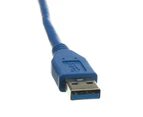 USB3.0 Type-A Male to Micro USB 3.0 Male Adapter Cable 5M 3M 1.5M Blue Suitable For Portable USB HDD Hard Drive - 50CM