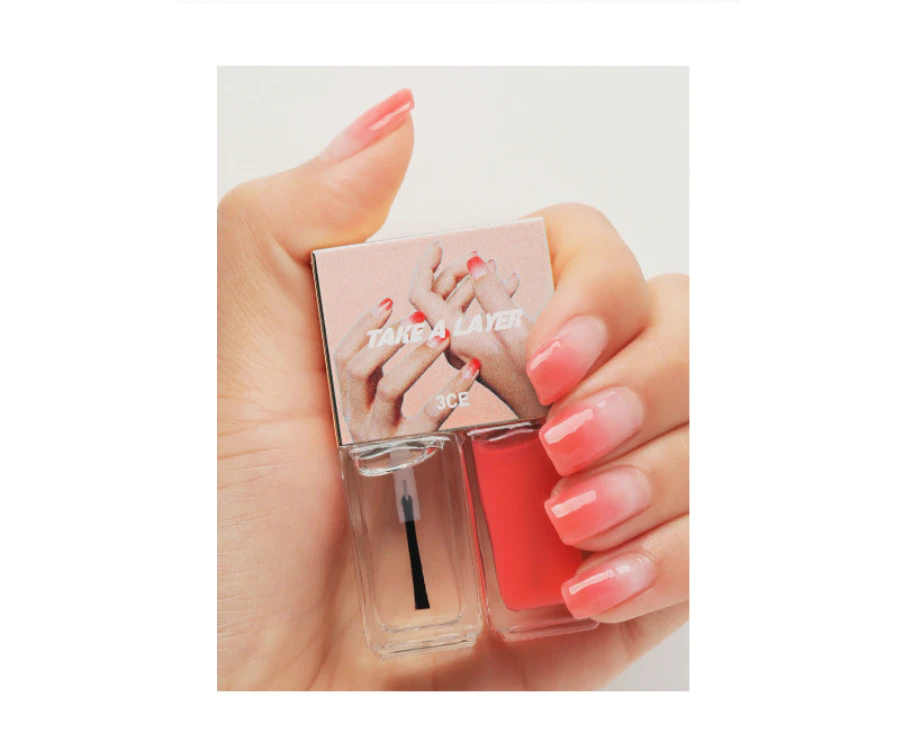 3CE Take A Layer Layering Nail Lacquer #Pure Red - Stylenanda 3 Concept Eyes Polish + Face Mask