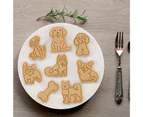 8Pcs/Set Dog Pattern Cookie Cutters Washable PP Bread Baking Cookie Mould Stencils for Kitchen