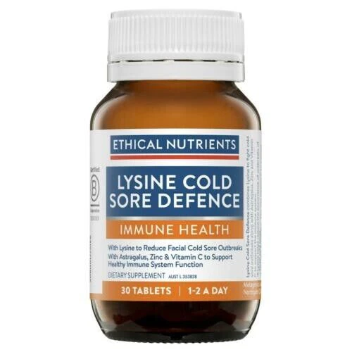 Ethical Nutrients Lysine Viral Cold Sore Defence Tabs 30