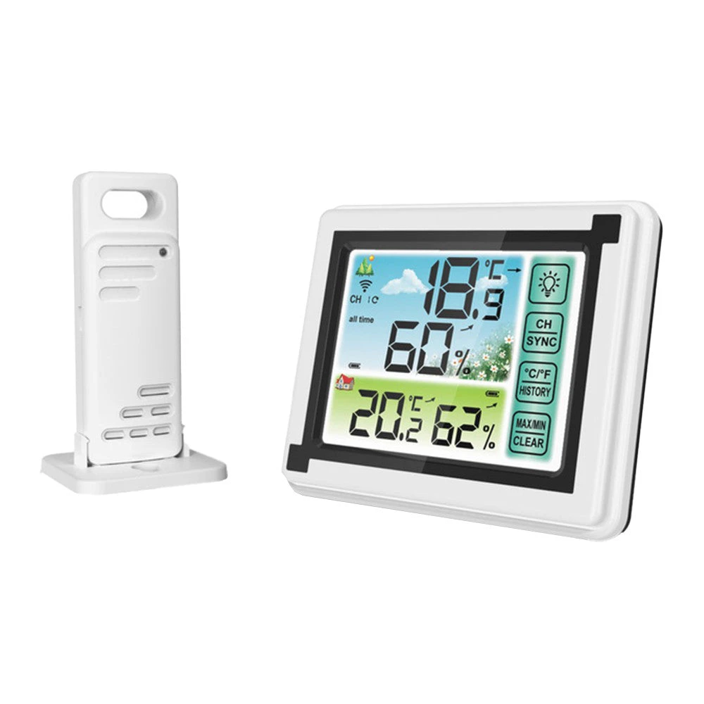 Wireless Weather Station Indoor Outdoor Thermometer Digital Humidity Monitor Style 1