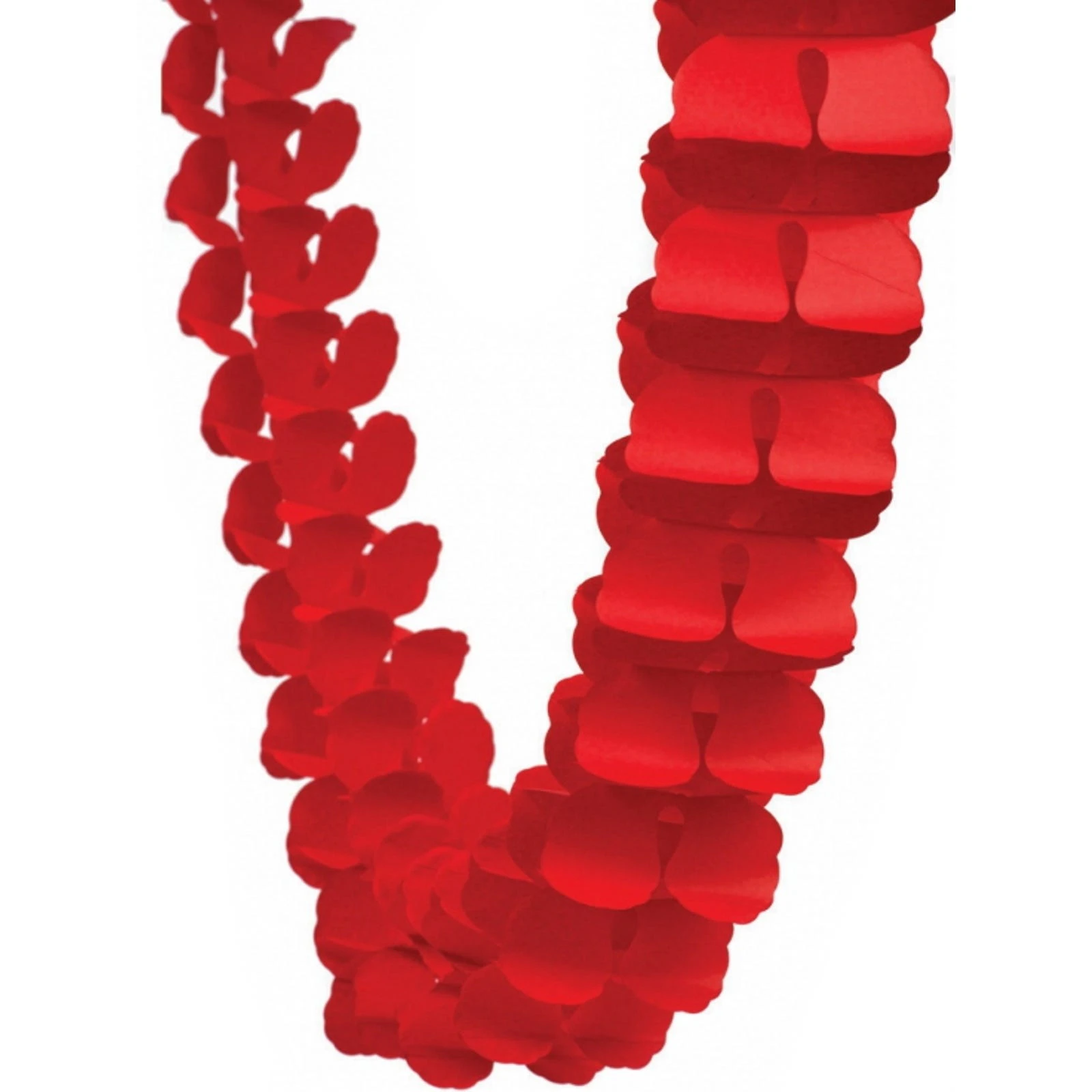 Red Tissue Paper Honeycomb Garland (4m)