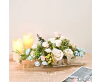 14-Hole Rectangular Acrylic Flower Vase Clear Floral Centerpiece Vase for Dining Table Wedding Tables Decorative Vase Home Decor