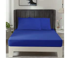 Elite 1500TC 100% Supreme Egyptian Cotton Fitted Sheet Set | MQ MK | Fitted Sheet with Two Pillowcase Set | 7 Sizes - 8 Colours - Royal Blue