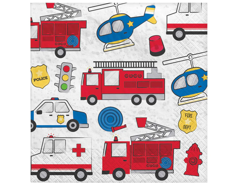 First Responders Lunch Napkins 16 Pack